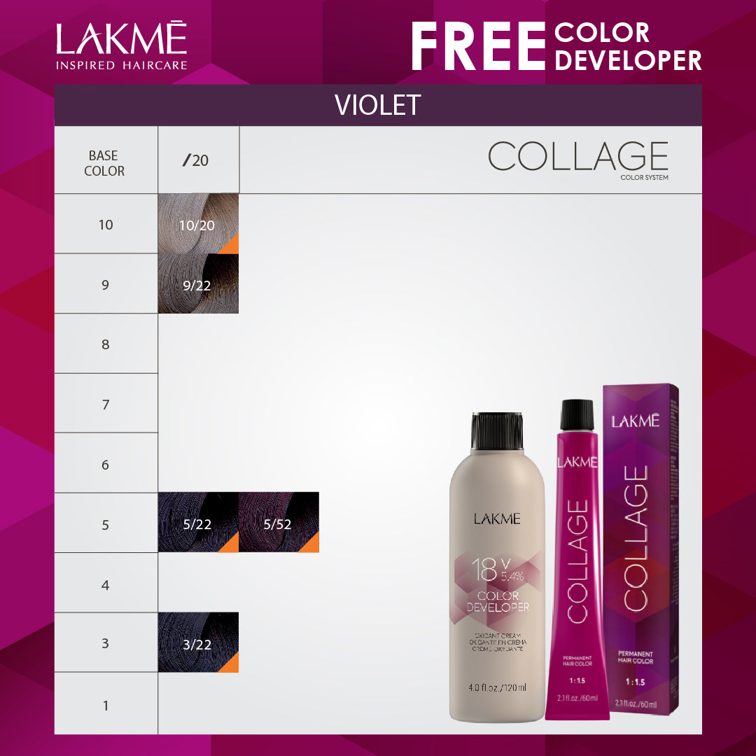 LAKME COLLAGE + DEVELOPER - VIOLET